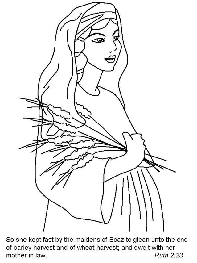 bible coloring pages of ruth and naomi