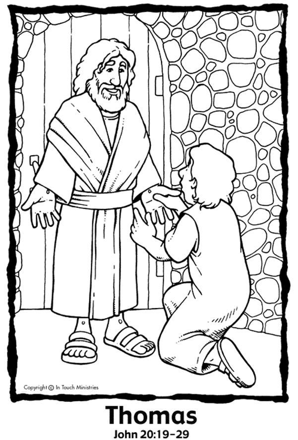 doubting thomas coloring pages